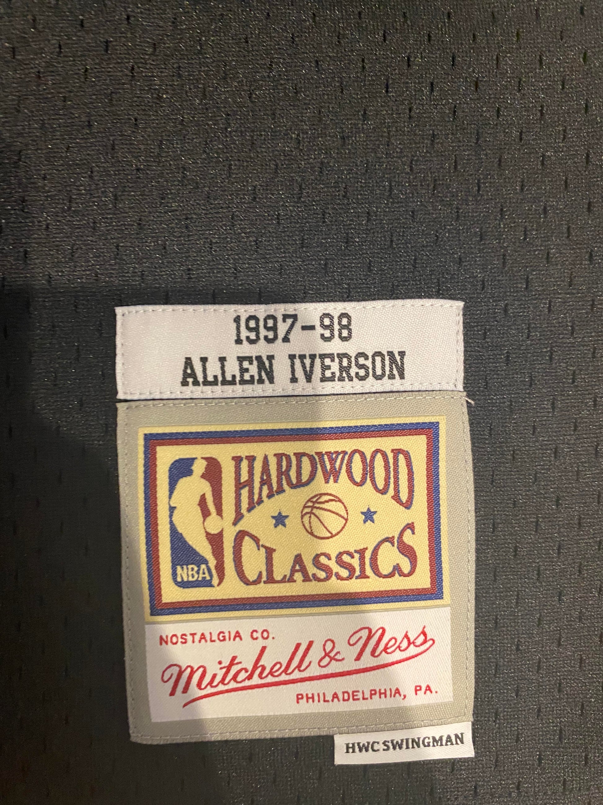Allen Iverson Philadelphia 76ers 97-98 HWC Swingman Jersey - Black
